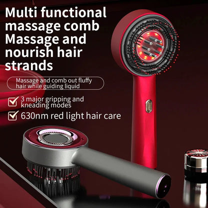 Electric Scalp Massager with Red Light Therapy