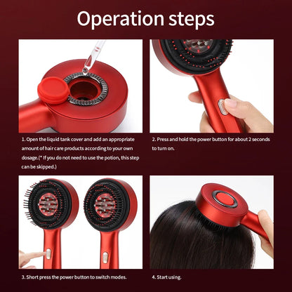 Electric Scalp Massager with Red Light Therapy
