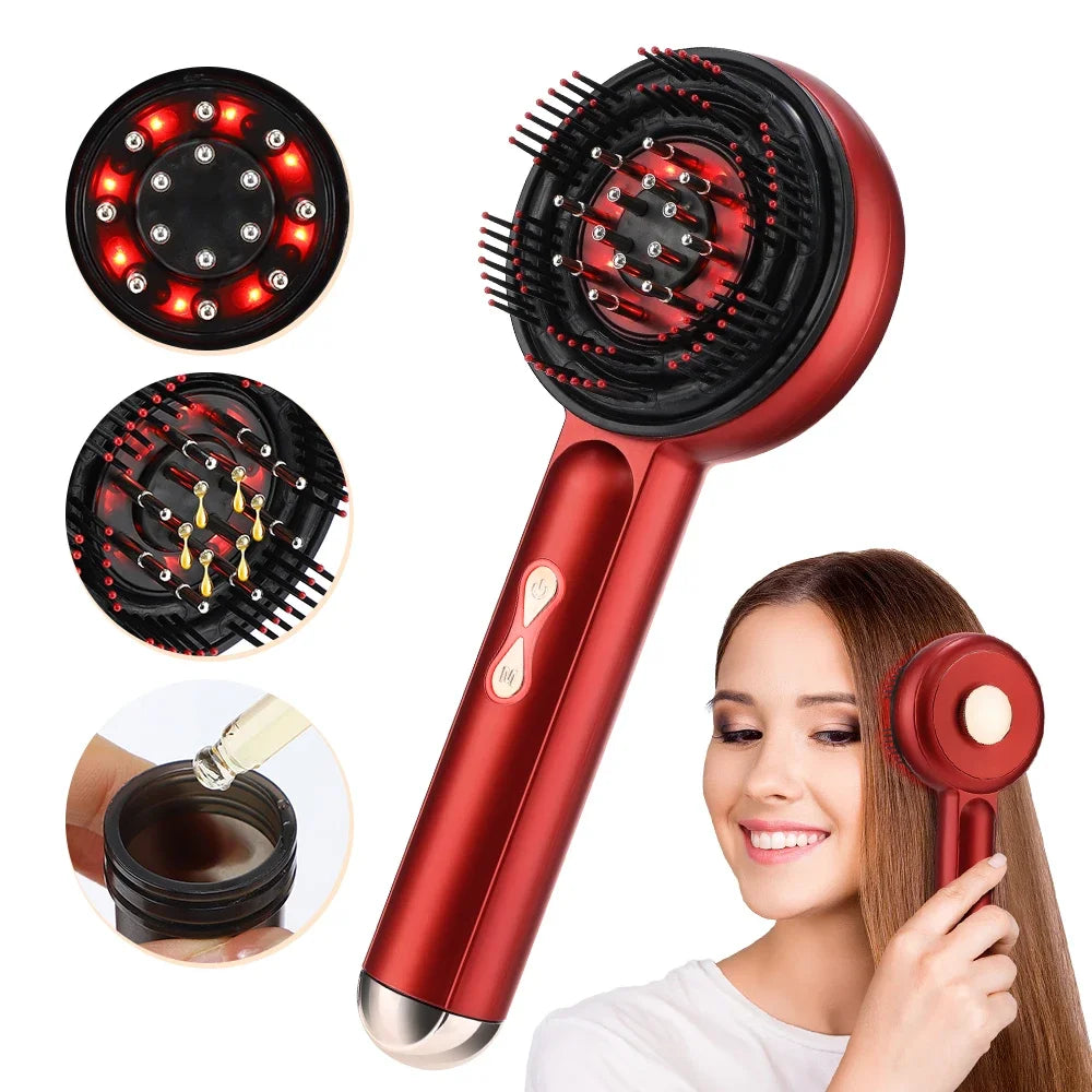 Electric Scalp Massager with Red Light Therapy