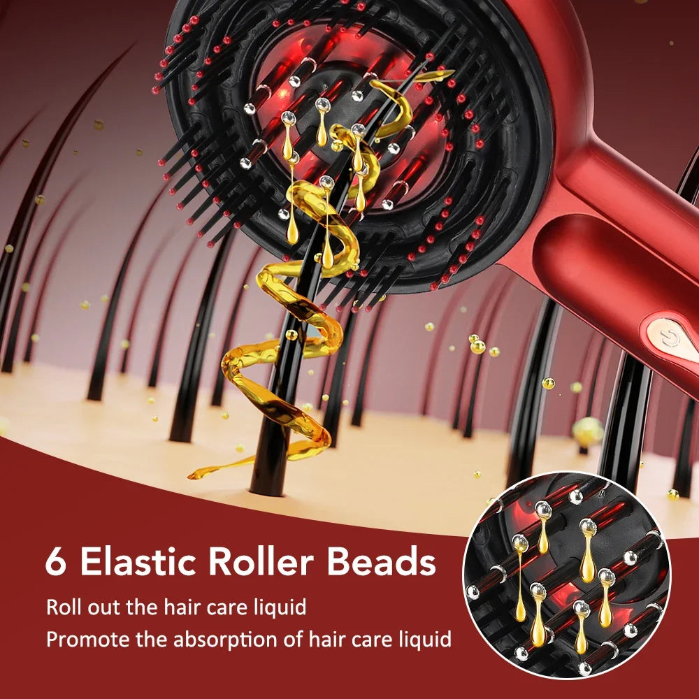 Electric Scalp Massager with Red Light Therapy