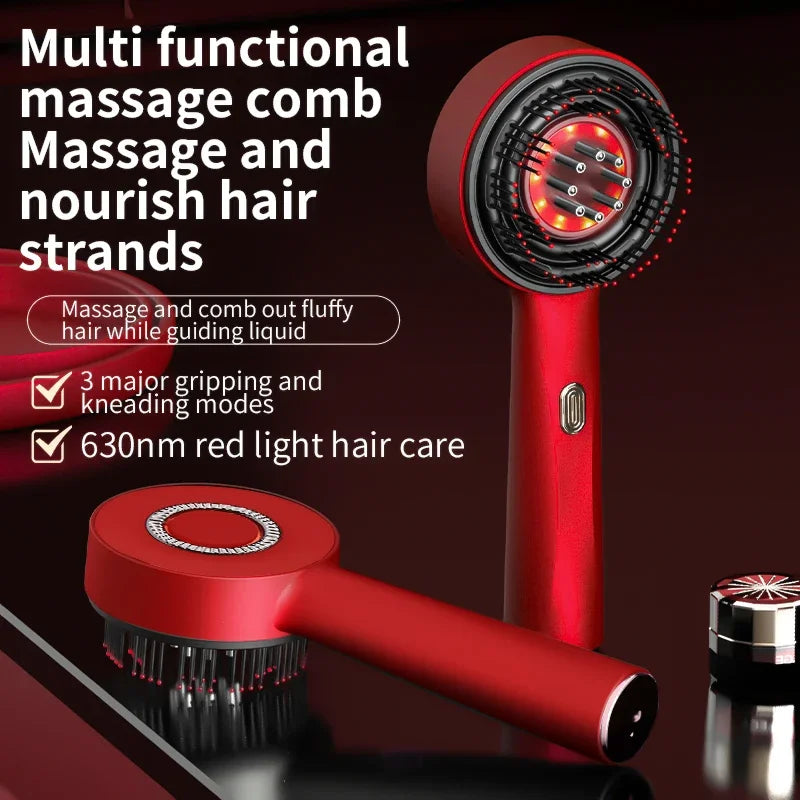 Electric Scalp Massager with Red Light Therapy