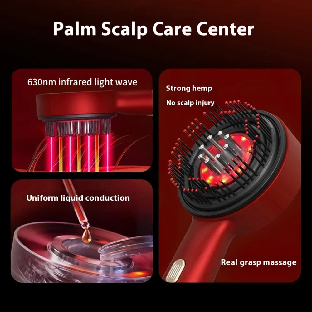 Electric Scalp Massager with Red Light Therapy