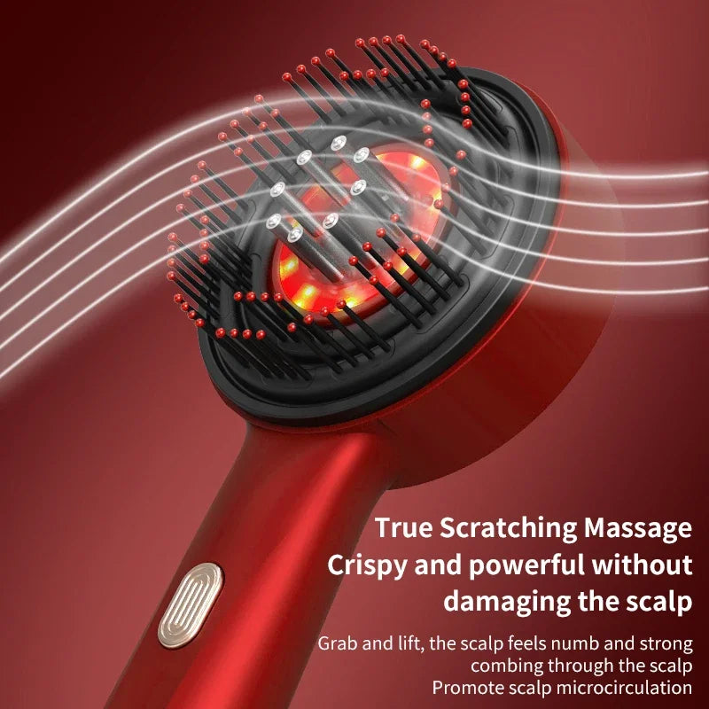 Electric Scalp Massager with Red Light Therapy