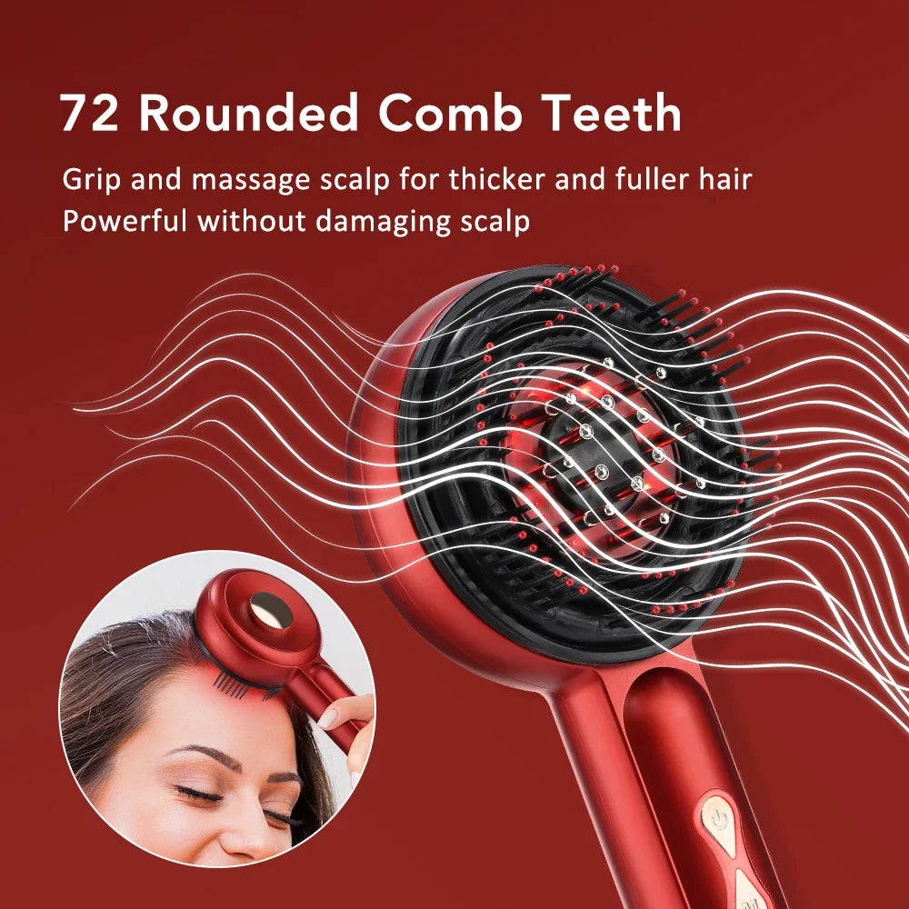 Electric Scalp Massager with Red Light Therapy