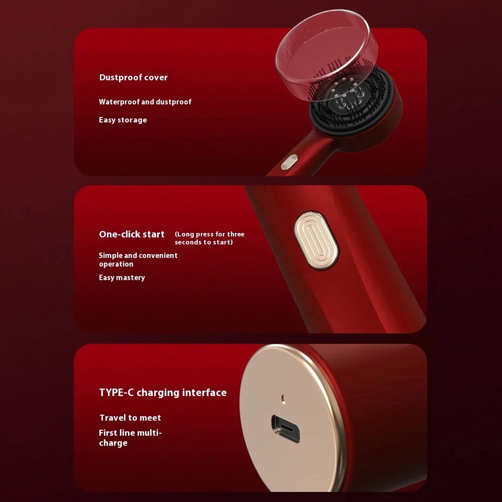 Electric Scalp Massager with Red Light Therapy